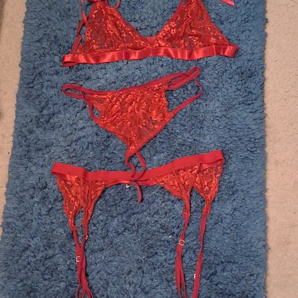 Red Lace Lingerie Set